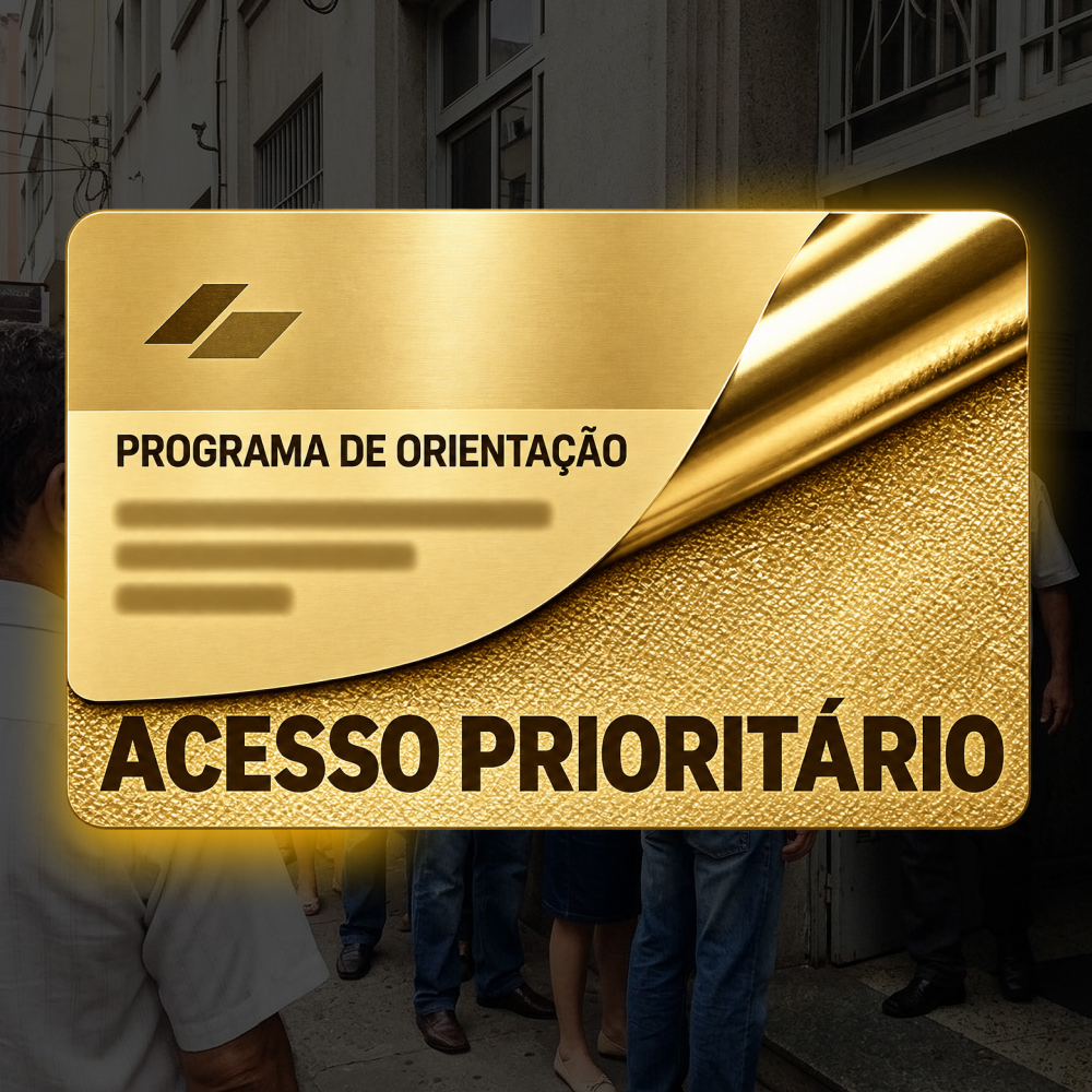 Cartão de acesso ao programa privado Chão Novo — serviço 2, tom deep antique gold